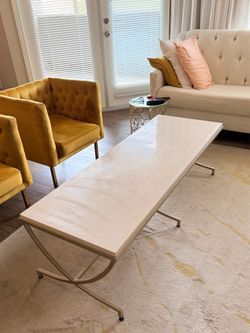 Marble coffee living room table 60x21