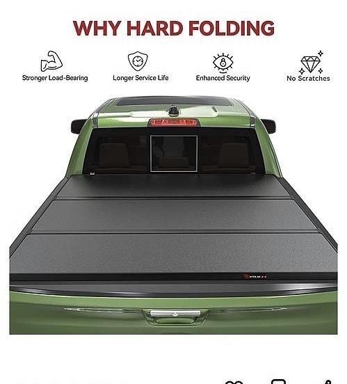 New Hard Tri-Fold Truck Bed Tonneau Cover Compatible with 2009-2023 Dodge Ram 1500 (19-23 Classic ONLY), Fleetside 8ft Bed Without Rambox