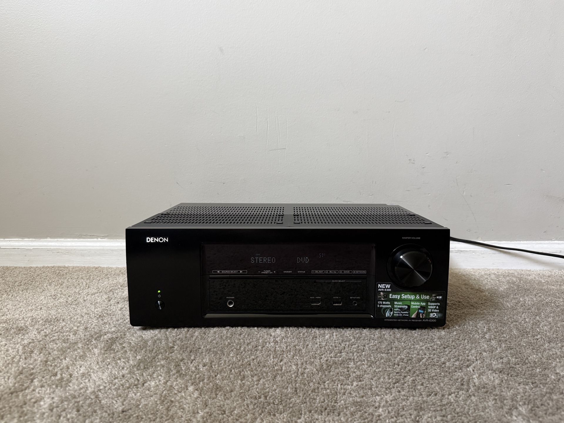 Denon AVR-E300 5.1 HDMI Home Theater Surround Receiver