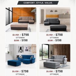 🛋️ Sofa Bed Sectionals with Storage Starting at $798! 🛋️