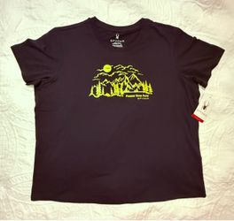 NWT Graphic Tee Shirt -Spyder– Size 1X - Black