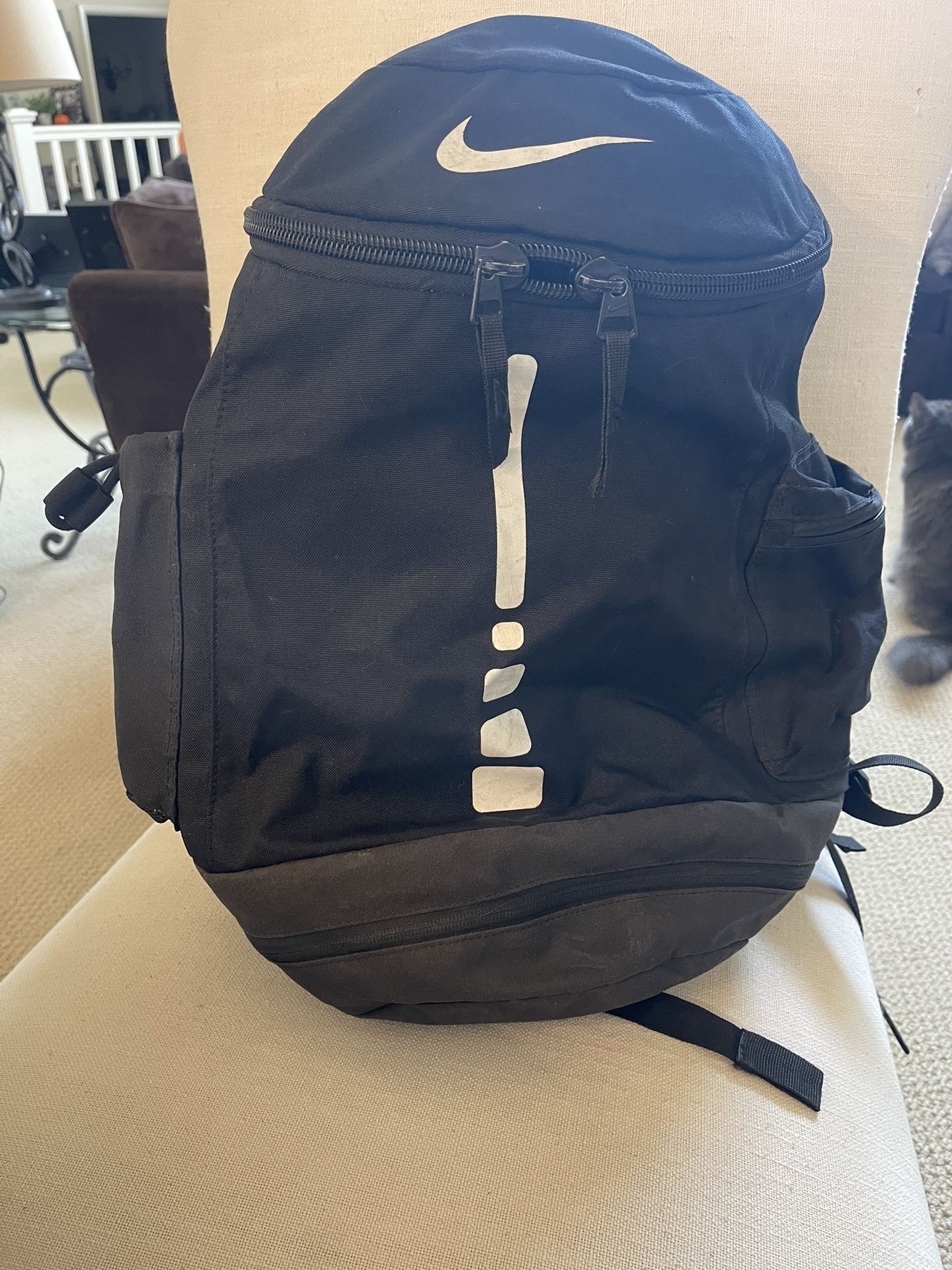 Used Nike Hoops Elite Backpack - Black Anthracite and Metallic Silver