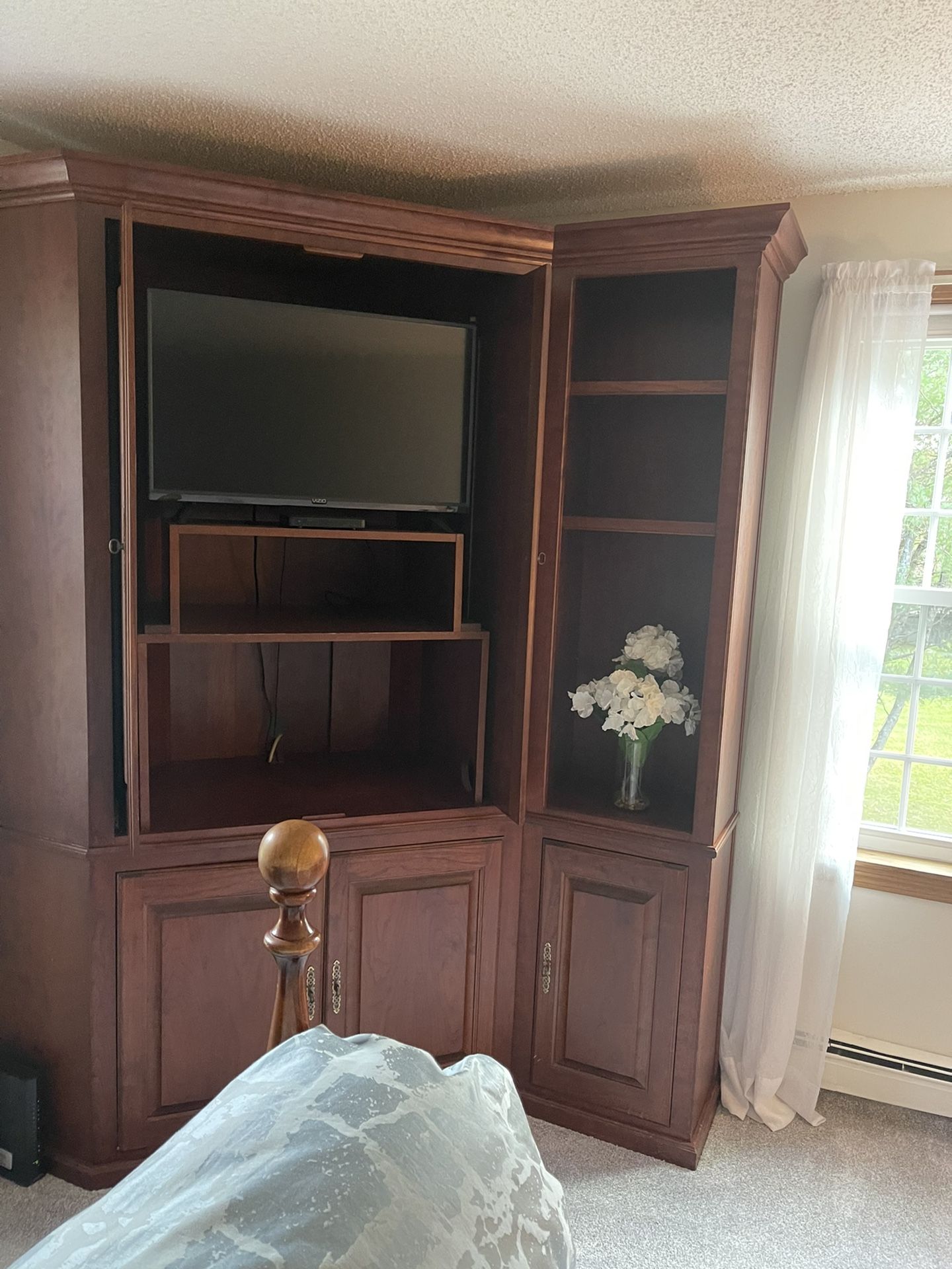 Entertainment Center Solid Wood 