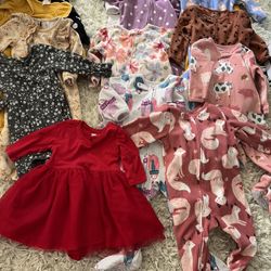 18 Months Baby Girl Sleepers Lot