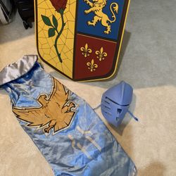Kid’s Lego Knights Costume With Foam Shield And Bonus: Figurines