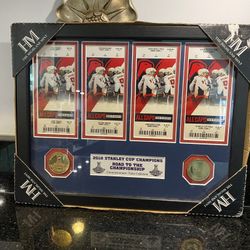 2018 Stanley Cup Champions CAPITALS Playoffs Tickets & Coins Framed with Glass