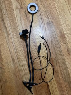 Clip On LED Desk Lamp With Cellphone Holder