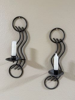 Wall candlestick holder