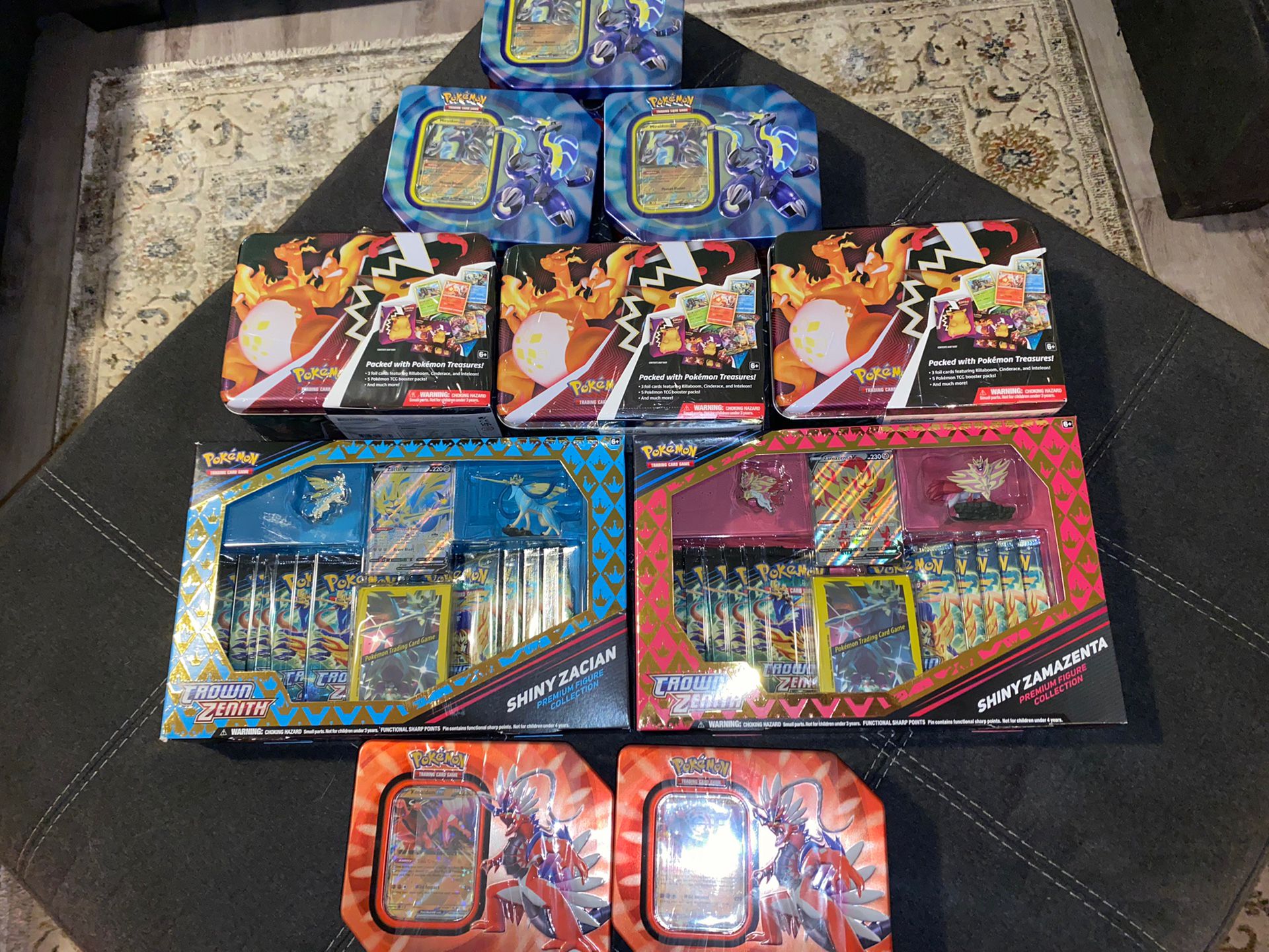 Pokémon Crown Zenith Boxes (2) & Lunch Pale Tins & More Tins!! for