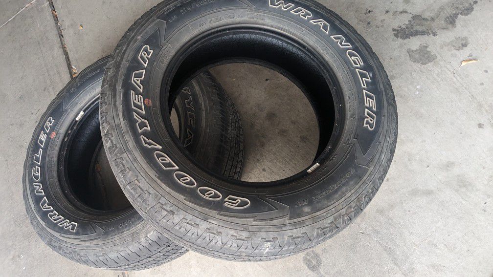 2 Goodyear Wrangler Fortitude Tires 275/65/18 for Sale in Las Vegas, NV -  OfferUp