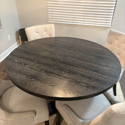 Round table and chairs