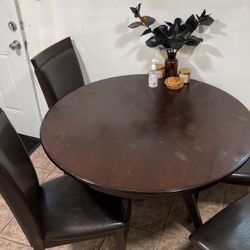 Wood Kitchen Table With Chairs 