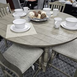 New Rustic Round Dining Table & Chairs