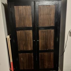 Bohemian Style Armoire, And Desk