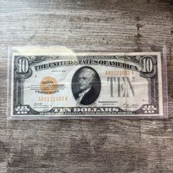 $10 1928 Gold Certificate 