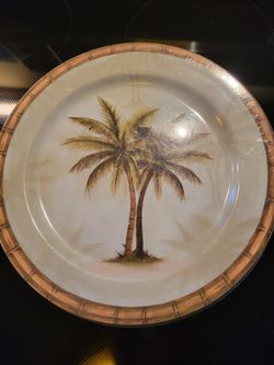 Palm Design Dinner Plates Dishes R