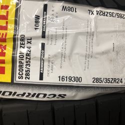 Brand New Tires (1) Pirelli Scorpion Zero Assimetrico (285/35ZR24XL) (Single) ($459)