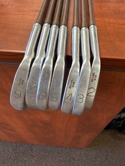 Antique 1930s Wilson Off-Set Golf Clubs - 7 Iron Set (Pyratone Shafts)