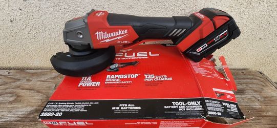 Milwaukee Grinder Rapid Stop Tool Battery 5ah New 