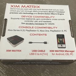 XIM Matrix Precision Mouse Keyboard Adapter Xbox PS5 PC Macros IN