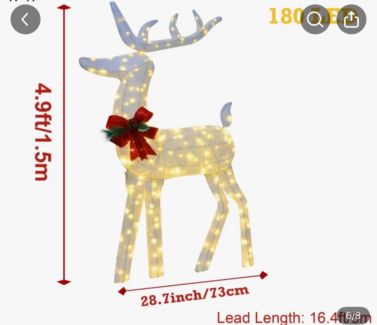 New Christmas Decorations. 2D Christmas Deer With Light