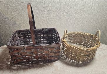 Vintage Wicker /Wood Baskets