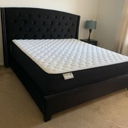 New In Box King Bed Frame With Mattress (Read Description Below)