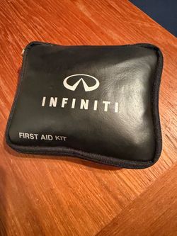 First Aid Kit Car Black Infinity Adhesive Strips Zipper Closure Never Used