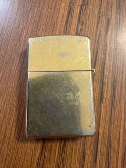 Regular Size Gold Tone Zippo Cigarette Lighter Made in USA Bradford PA