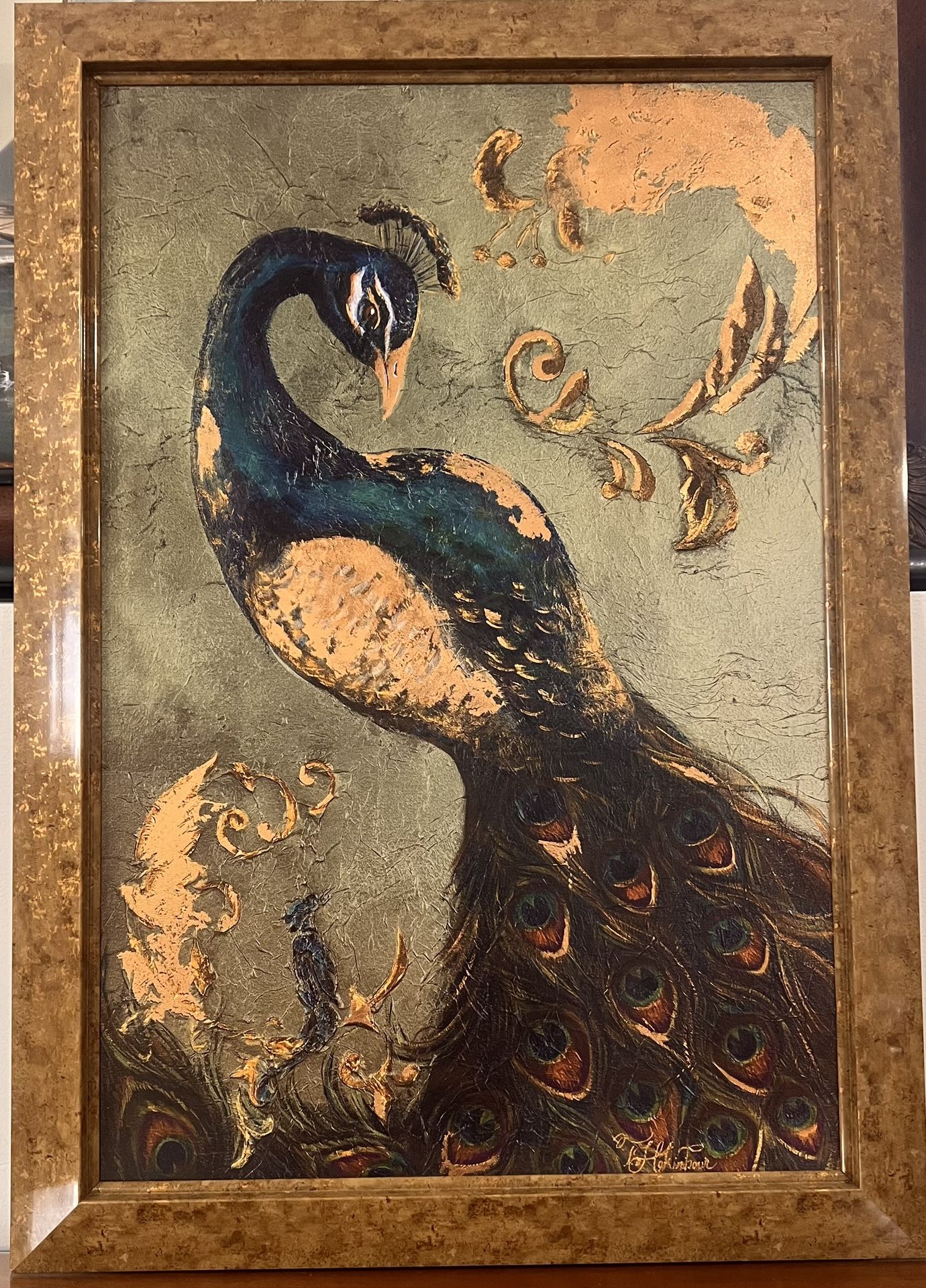 Hakimipour, Tiffany 29”x41” Gorgeous Framed Original Oil Painting With Signature.