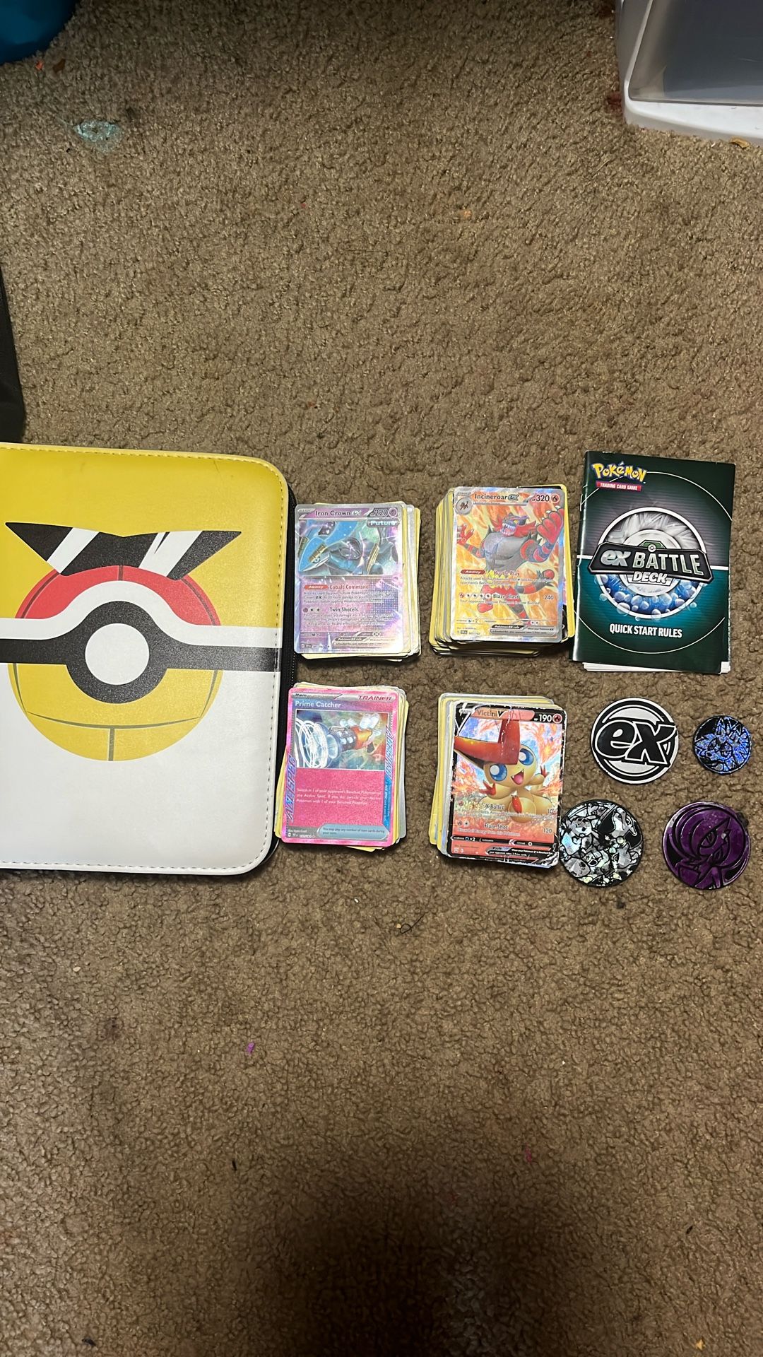 Pokemon Cards-Binder And Coins.