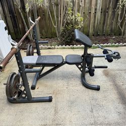 Workout Bench Set W/ Weights