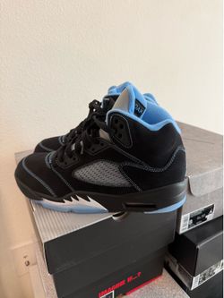 Black University Blue 5s