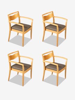 Set of 4 Knoll "Jr" Arm Chairs by Joseph Ricchio - Delivery Available