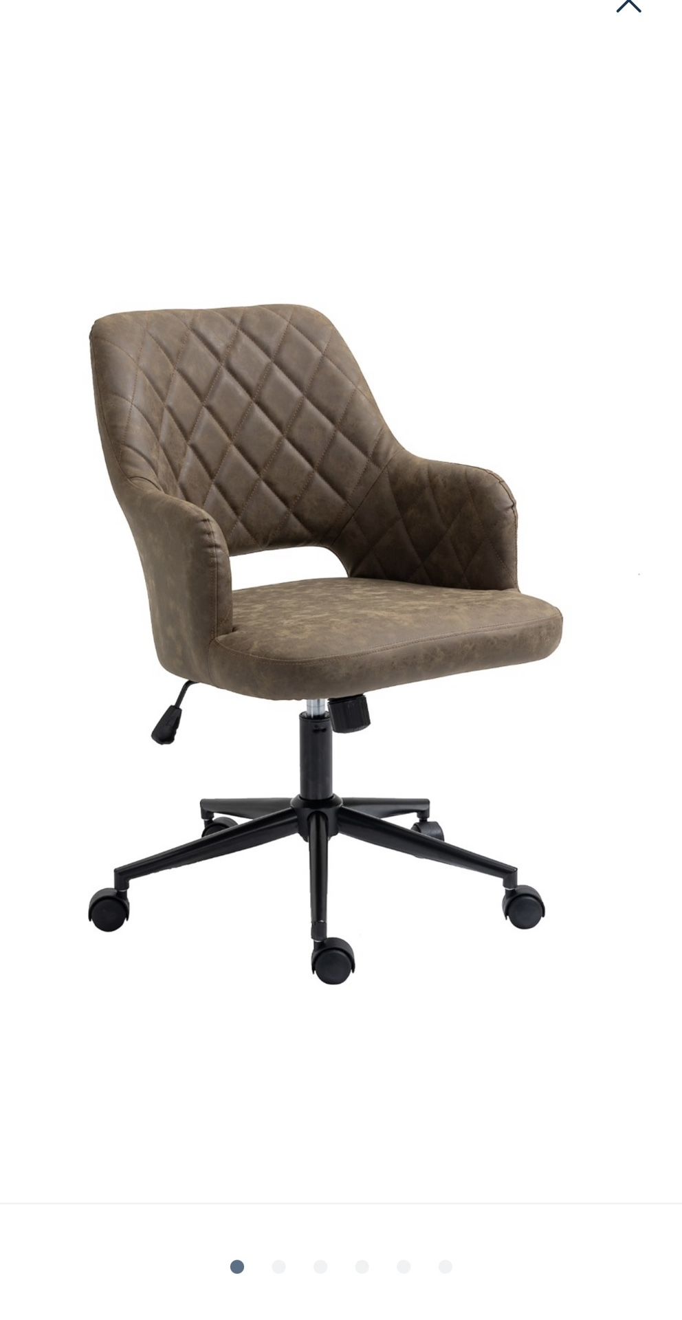 Cross Stitched Back and Arm Office Chair