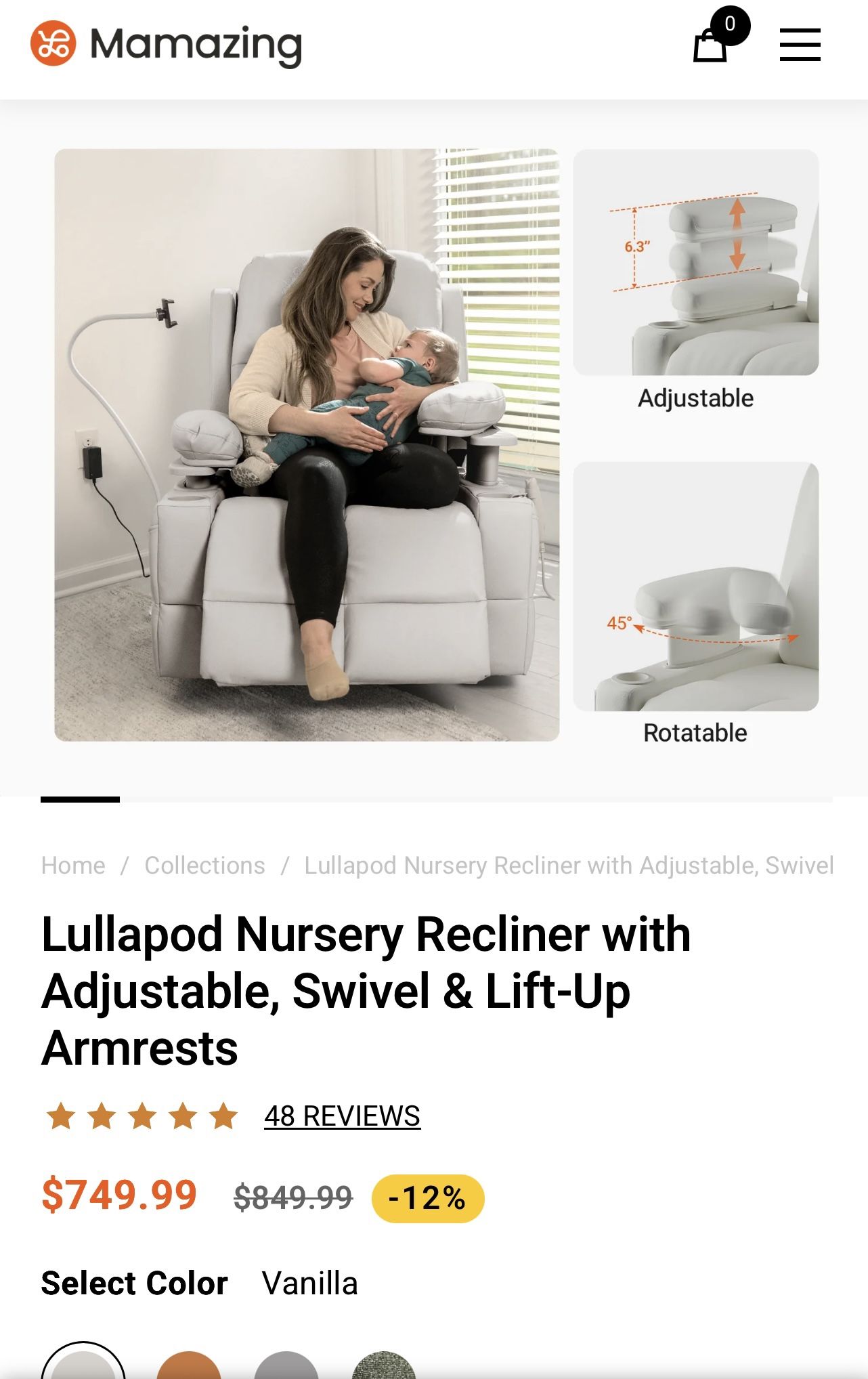 Nursery Chair $695.00