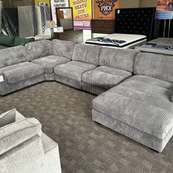 Huge Grey Comfy Sectional 