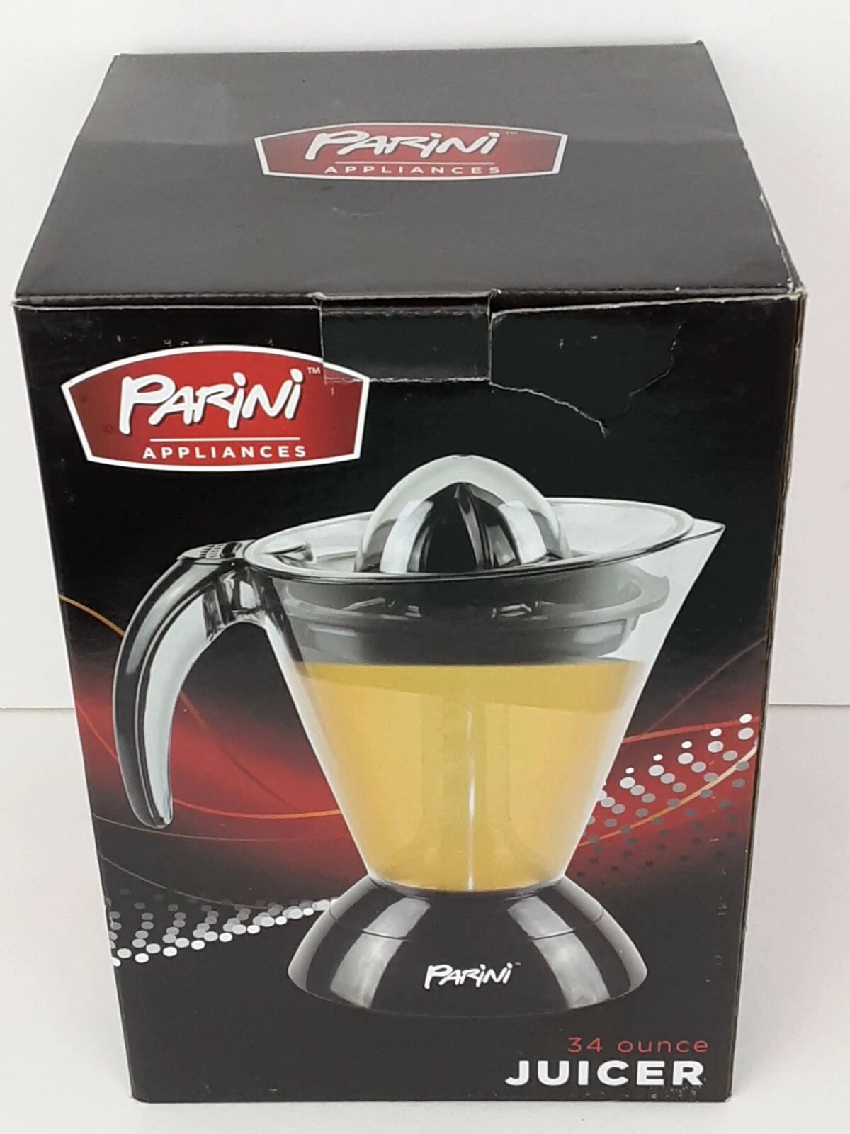 PARINI Appliances Electric 34oz Juicer Automatic Drive Two Cone