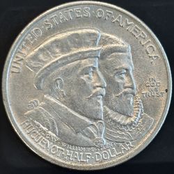 1924 Huguenot–Walloon Tercentenary Silver Half Dollar – Classic U.S. Commemorative