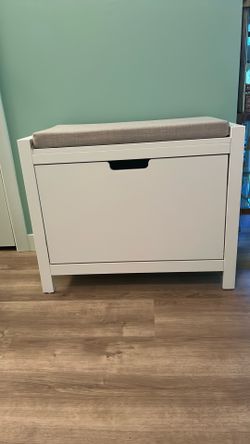 Shoe storage bench, Flip down door