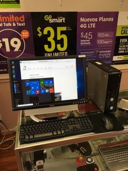 Dell optiplex 755 with 20" monitor 2GB Memory ram 80GB Intel dual core 2.33GHz