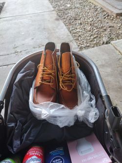Redwing Leather Lace-Up Work Boots