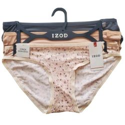 3 Pair IZOD Bikini Panties, Women's Size S