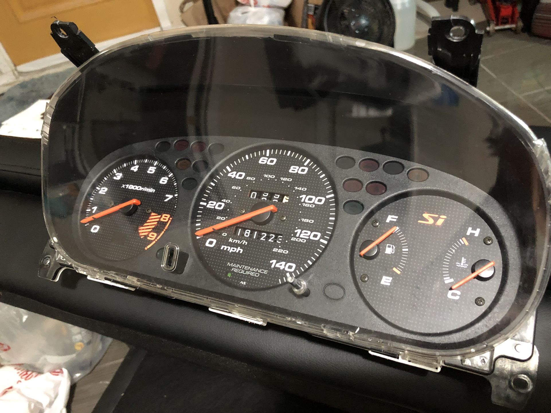 99-00 OEM Honda Civic Si Speedometer Gauge Cluster RPM Tachometer 180,000 Miles