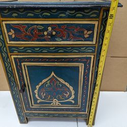 Morrocan hand painted nightstand 