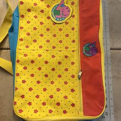 Vintage Barney Bag And Talking Barney Bundle 