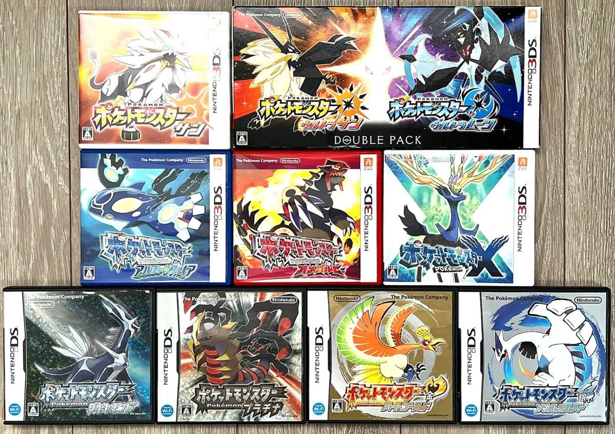 Pokemon Nintendo 3DS DS Set RARE 10 Lots Japanese Heart Gold Sun Ultra Sun X