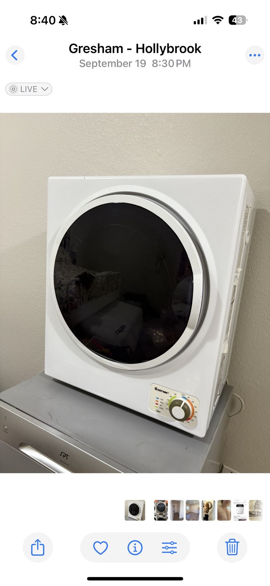 Small Apartment / RV Clothes dryer 