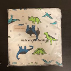 Newborn Baby Swaddle Blankets Sets 2-Pack Infant Boy Girls Receiving Blankets Sacks Beanie Blankets Wraps Baby Registry Gifts 0-6 M Dinosaur