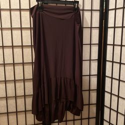 Chocolate slinky type skirt
